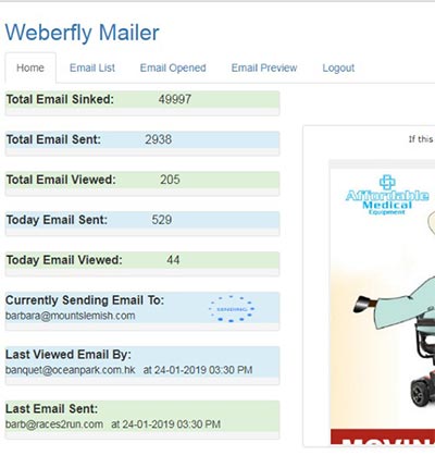 Bulk E-mailer Panel